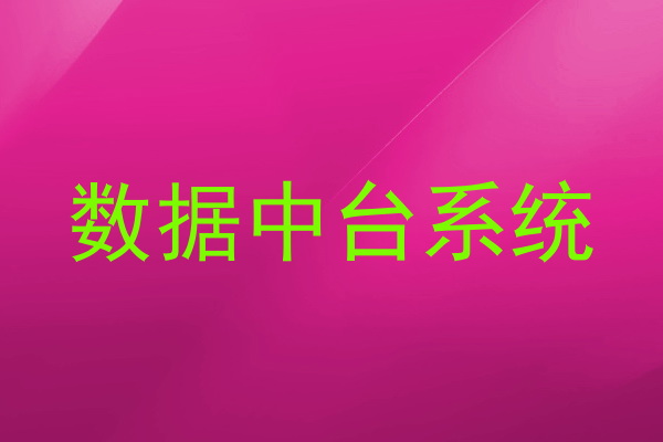 数据中台系统