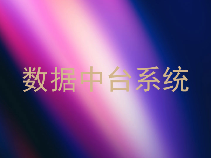 数据中台系统