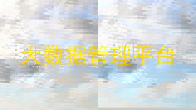 大数据管理平台