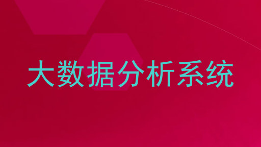 大数据分析系统