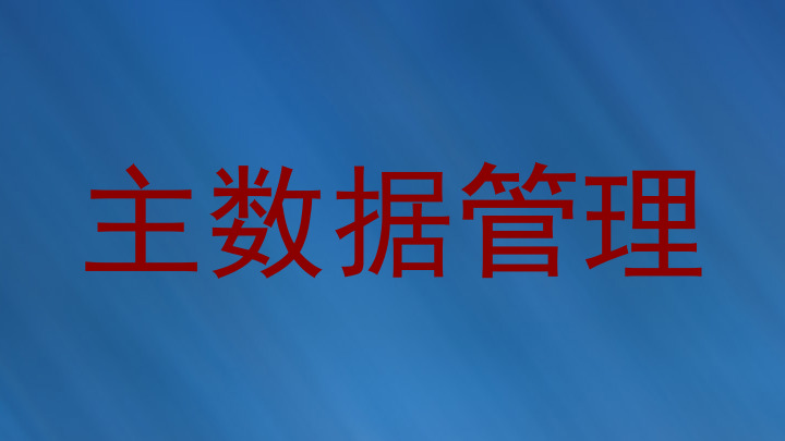 主数据管理