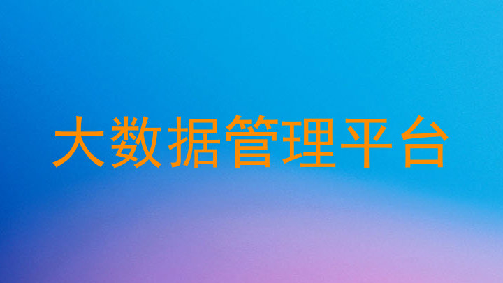 大数据管理平台