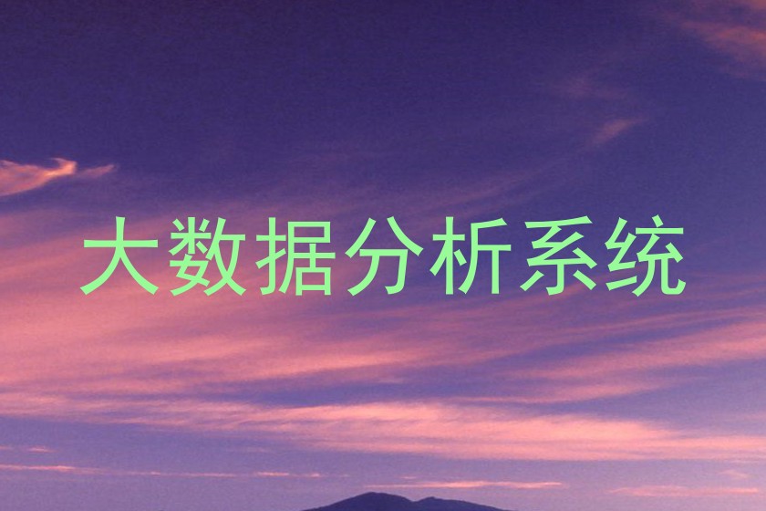 大数据分析系统