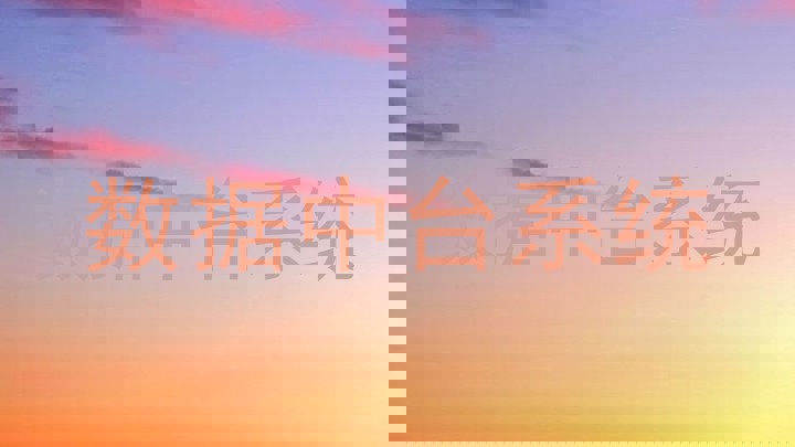 数据中台系统