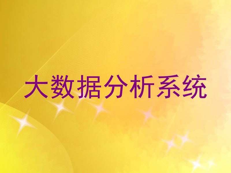 大数据分析系统