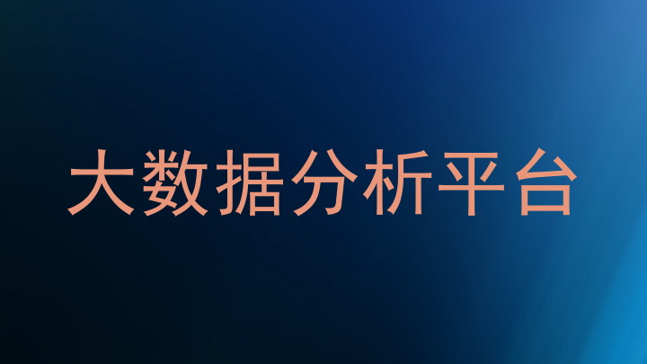 大数据分析平台