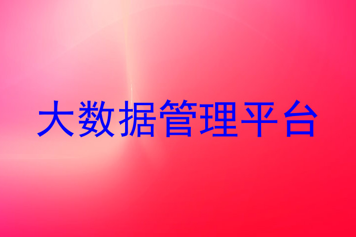 大数据管理平台
