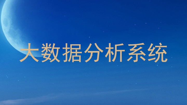 大数据分析系统
