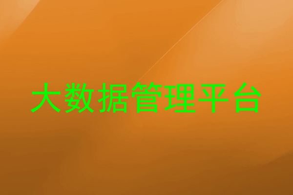 大数据管理平台
