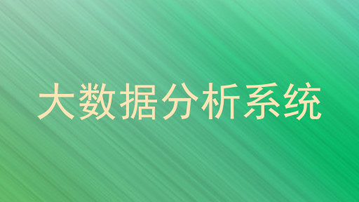 大数据分析系统