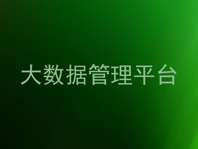 大数据管理平台