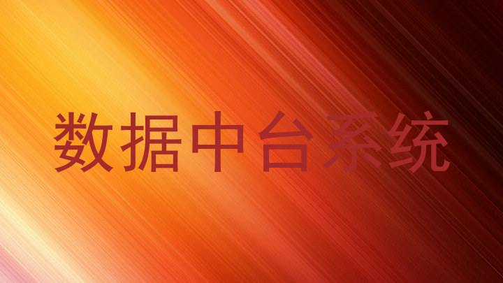 数据中台系统