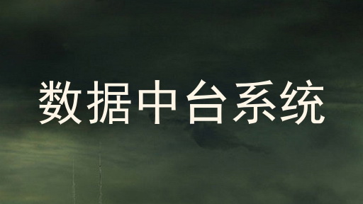 数据中台系统