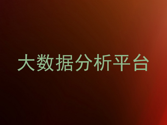 大数据分析平台