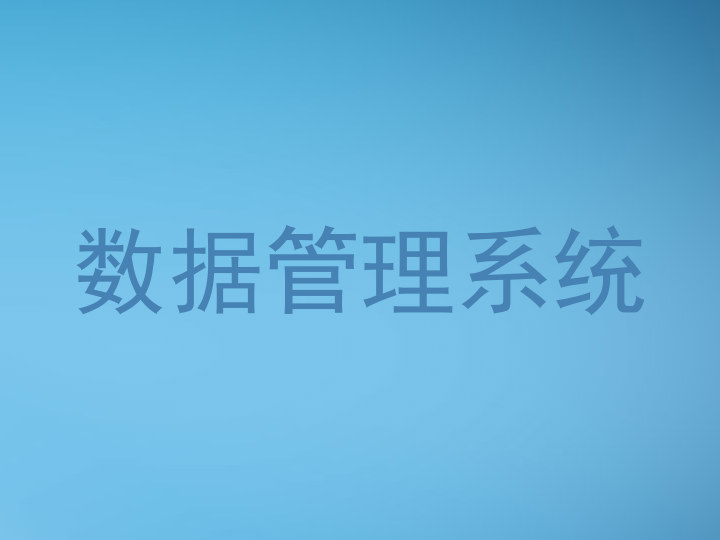 数据管理系统