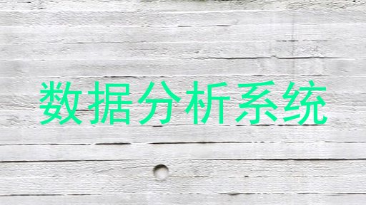 数据分析系统