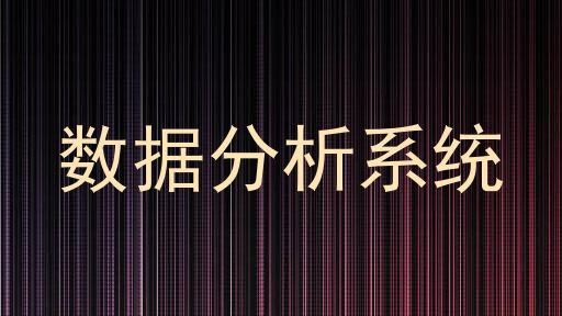 数据分析系统