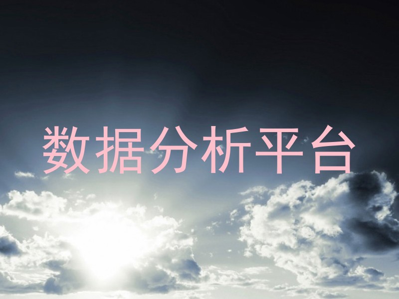 数据分析平台