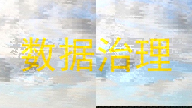 数据治理