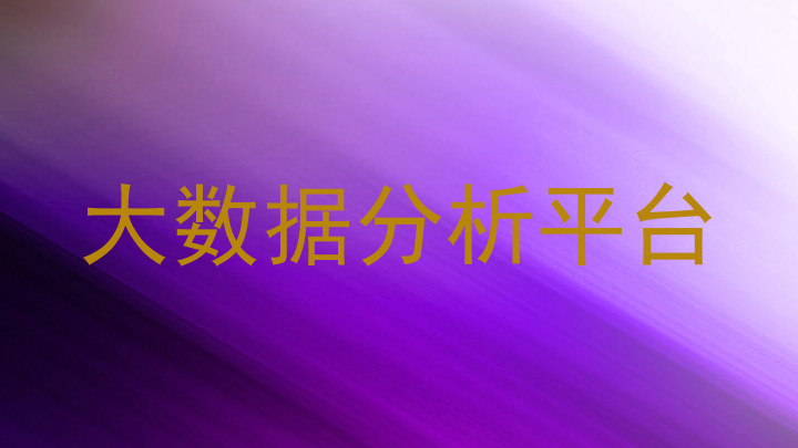 大数据分析平台