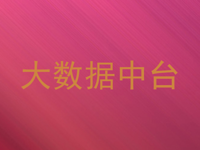 大数据中台