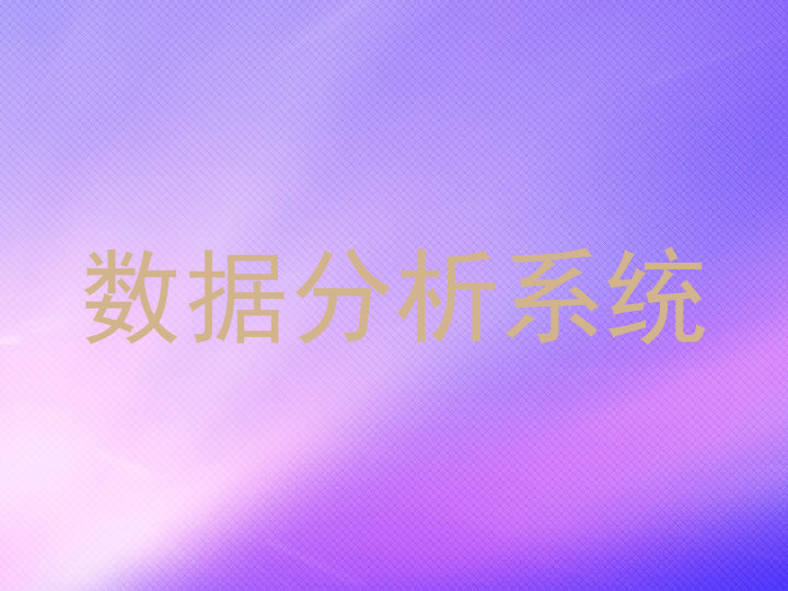 数据分析系统
