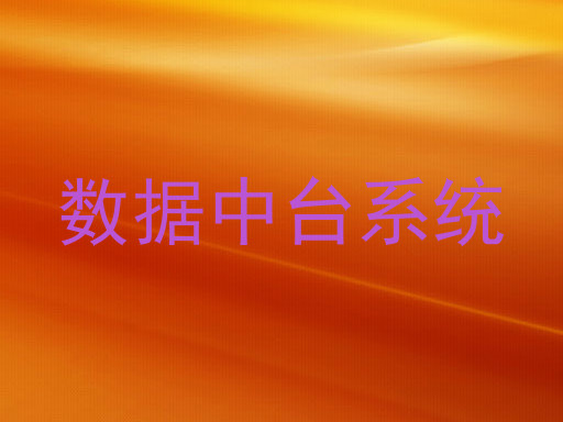 数据中台系统