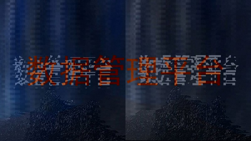 数据管理平台