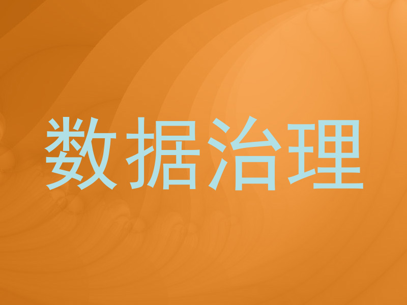 数据治理