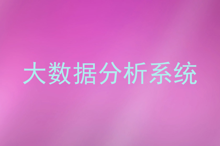 大数据分析系统
