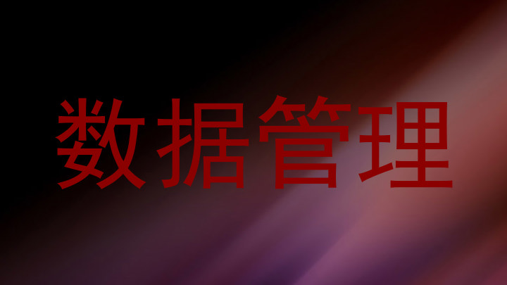 数据管理