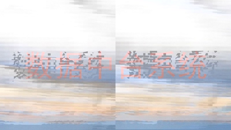 数据中台系统