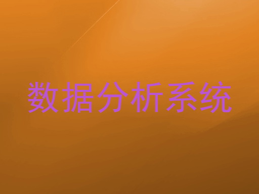 数据分析系统
