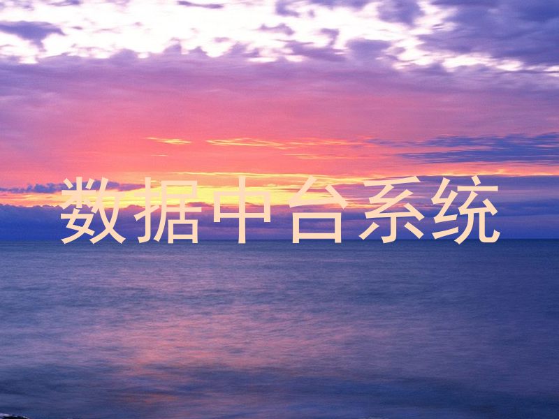 数据中台系统
