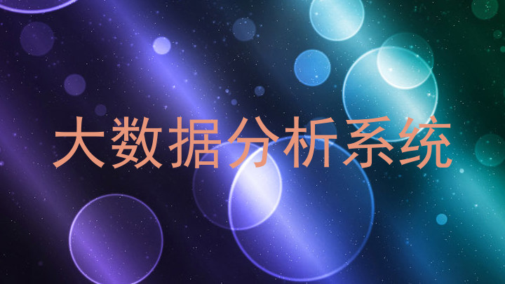大数据分析系统