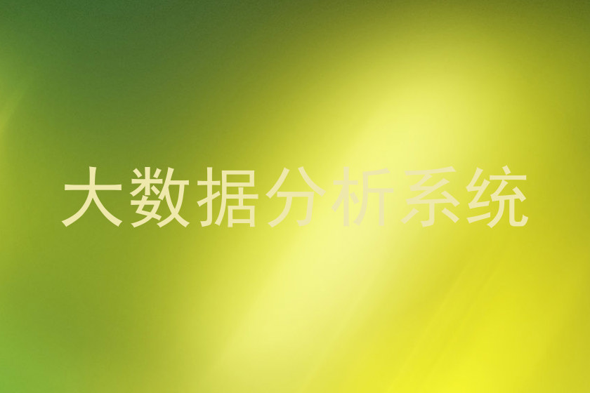 大数据分析系统