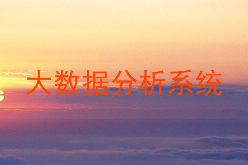大数据分析系统