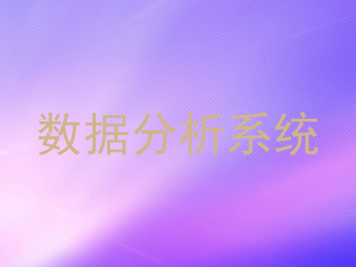 数据分析系统