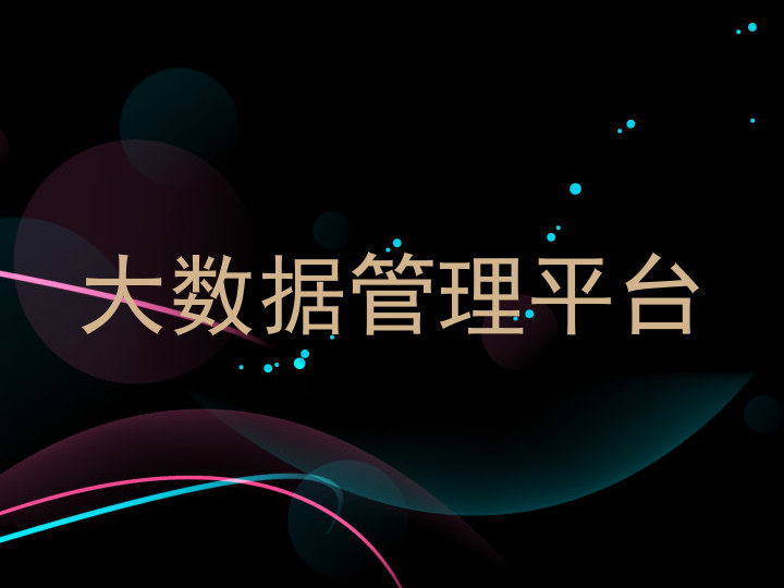 大数据管理平台
