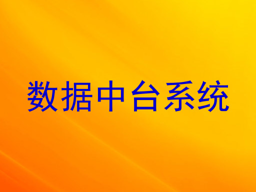数据中台系统