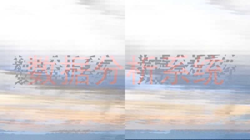 数据分析系统