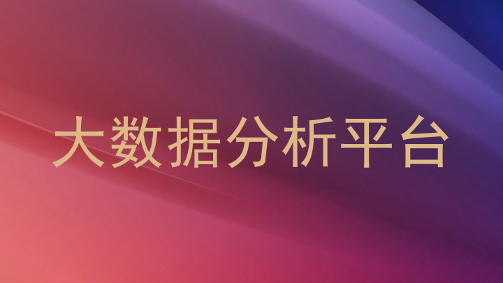 大数据分析平台
