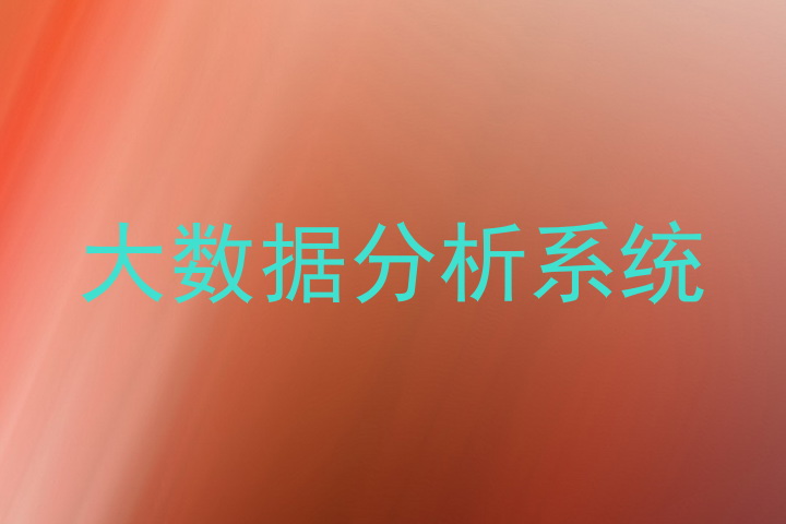 大数据分析系统