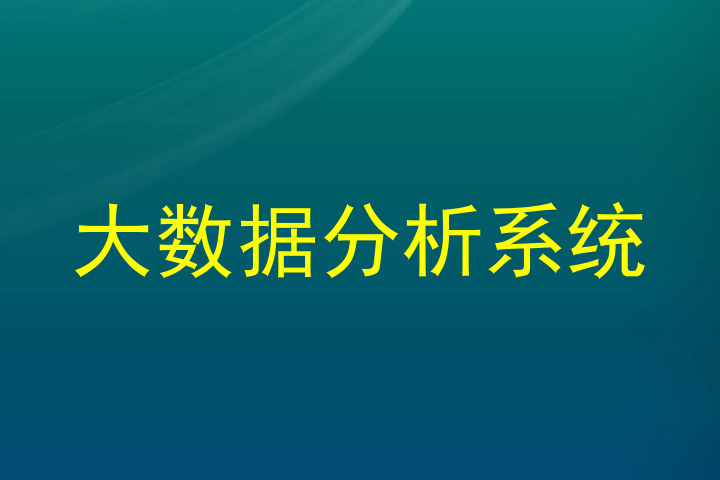 大数据分析系统