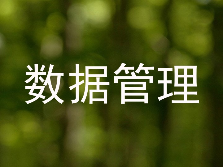 数据管理