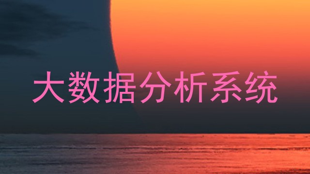大数据分析系统