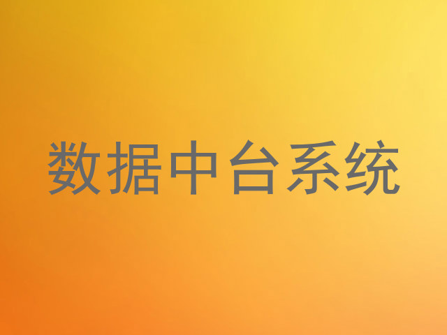 数据中台系统