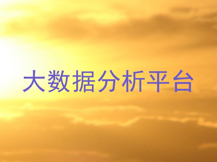 大数据分析平台