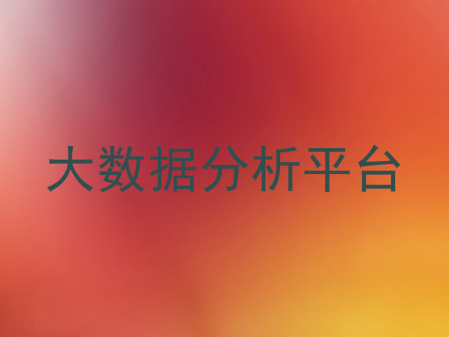 大数据分析平台