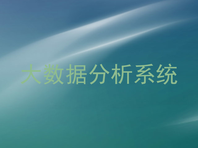 大数据分析系统